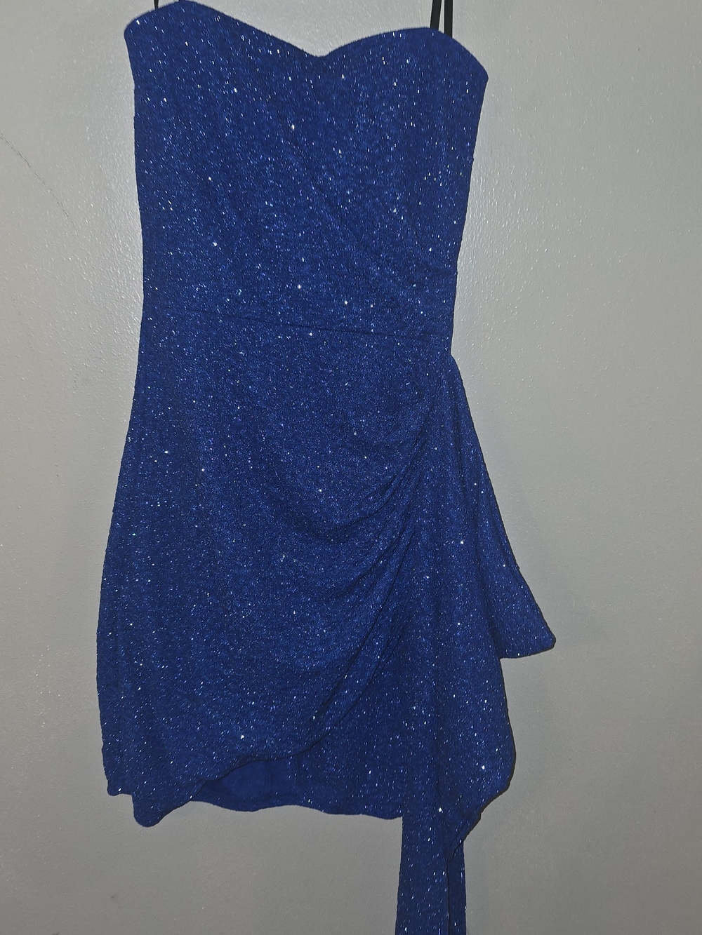 Windsor Strapless Sparkling Cobalt Blue Cocktail Dress